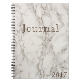 Espiral Caderno de mármore branco da data do Diário