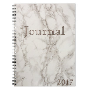 Espiral Caderno de mármore branco da data do Diário