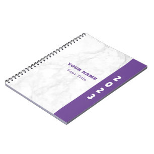 Espiral Caderno de Mármore Branco para Organização com Est