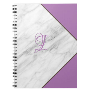 Espiral Caderno de Mármore Branco para Organização Estilos