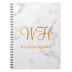 Espiral Caderno de Mármore Branco para Organização Estilos