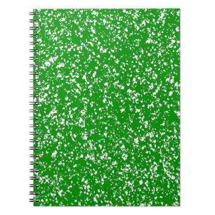 Espiral Caderno de mármore verde brilhante