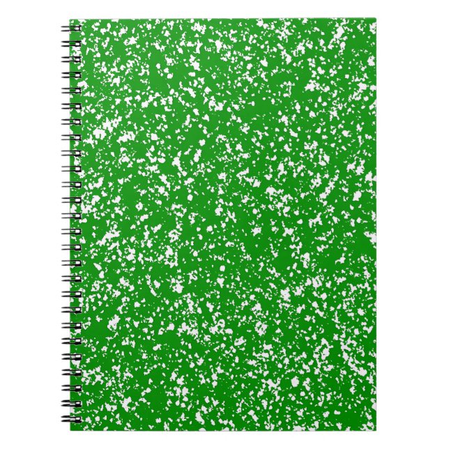Espiral Caderno de mármore verde brilhante (Frente)