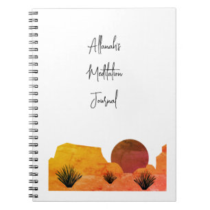 Espiral Caderno de Meditação da Lua Desértica Suave