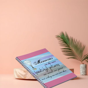 Espiral Caderno de Memórias Balão de Ar Quente Céu