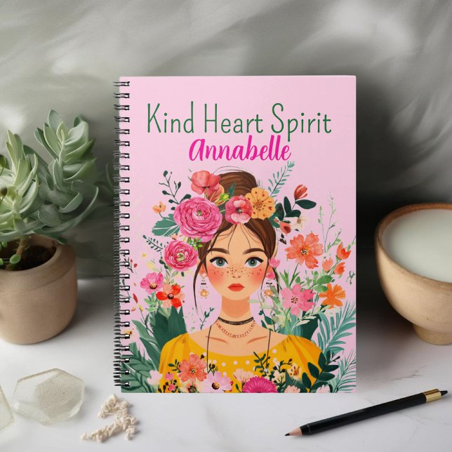 Espiral Caderno de Menina Boho Confiante e Espirituosa (Criador carregado)