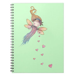Espiral Caderno de Meninas Fada Doce com Corações