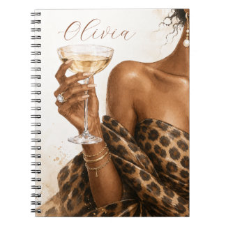 Espiral Caderno de Moda de Mulher Negra Personalizado