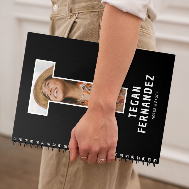 Espiral Caderno de Monograma com Foto Personalizada (Criador carregado)