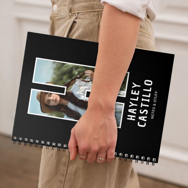 Espiral Caderno de Monograma com Foto Personalizada (Criador carregado)