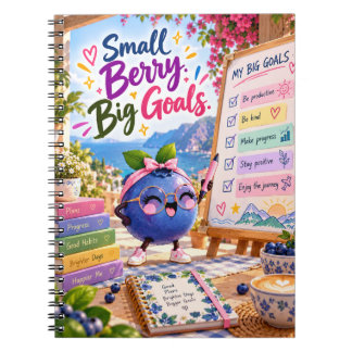 Espiral Caderno de Motivação Pequena Baga, Grandes Metas