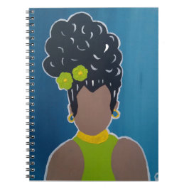 Espiral caderno de mulheres afro-americano