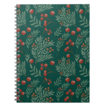 Caderno de Natal de Frutas Vermelhas Botânicas