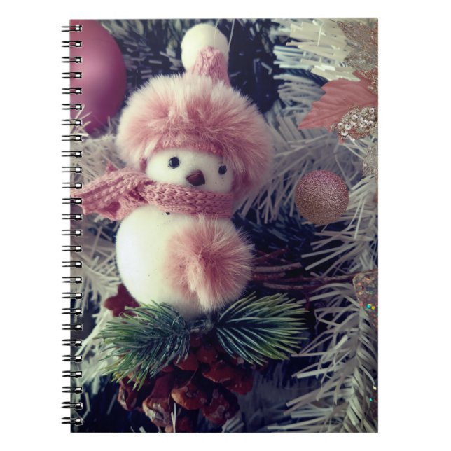 Espiral Caderno de Natal do Boneco de Neve (Frente)
