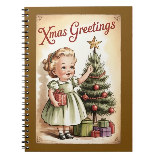 Espiral Caderno de Natal Vintage (Frente)