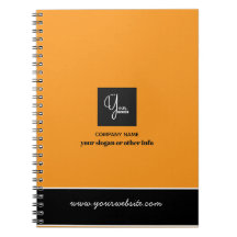 Caderno de negócios com logotipo personalizado da