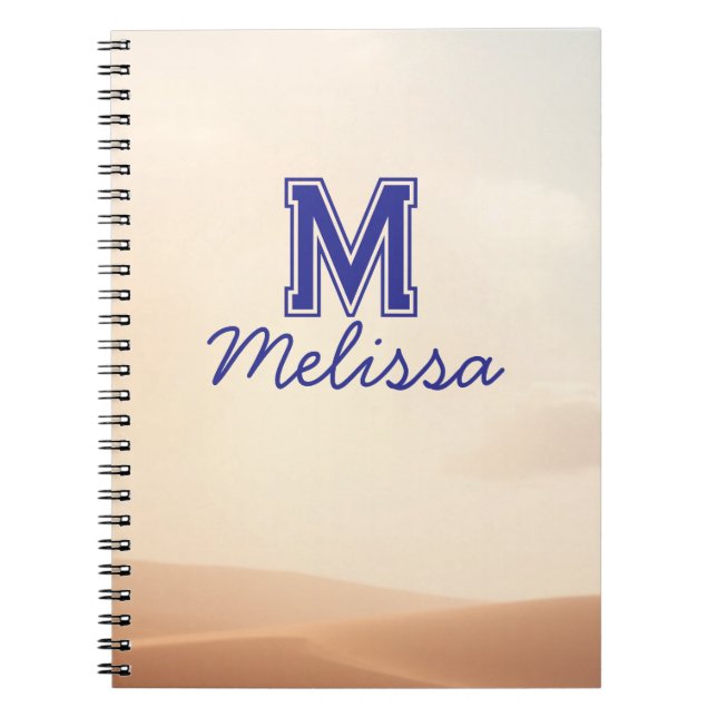 Espiral Caderno de Nome em Letra Elegante  (Frente)