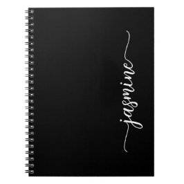 Espiral Caderno de Nome Monograma Moderno Feminino em Letr