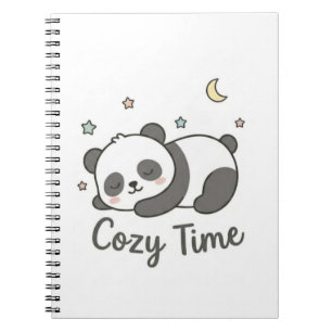 Espiral Caderno de Notas Panda Cozy Time Diário Kawaii F