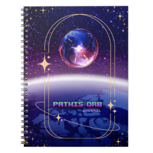 Espiral Caderno de Notas Tema Espacial Pathis Orb