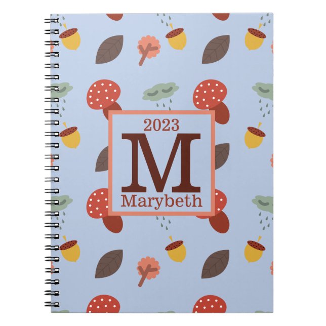 Espiral Caderno de Outono Personalizado (Frente)