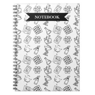 Espiral Caderno de Padrão de Ícone de Farmácia Profissiona