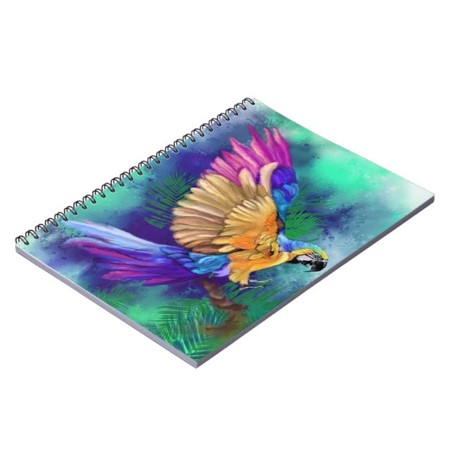 Espiral Caderno de Papagaio Colorido (Left Side)