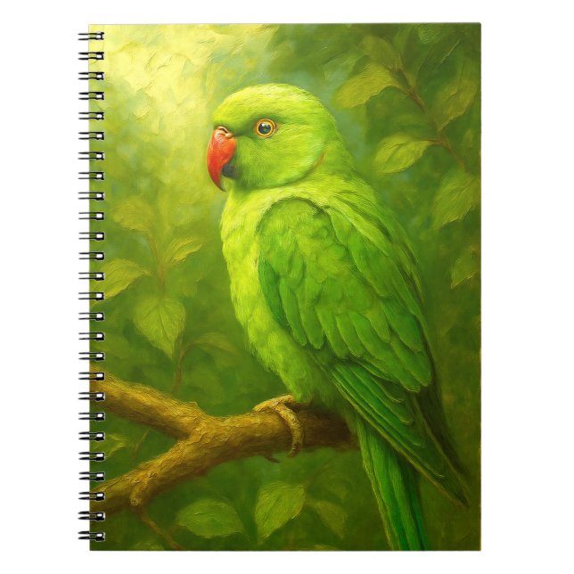 Espiral Caderno de Papagaio Tropical - Diário do Pássaro V (Frente)