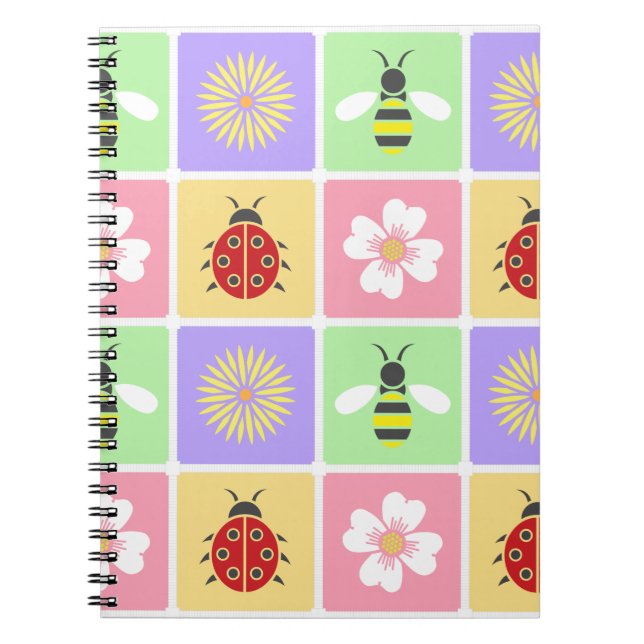 Espiral Caderno de Patches da Primavera (Frente)