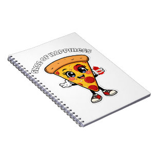 Espiral Caderno de Pizza Kawaii Fofo Capa de Comida de Des