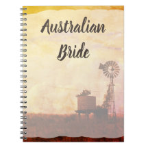 Caderno de planejamento de casamento da noiva aust