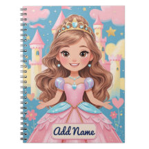 Caderno de Princesa – Nome Editável
