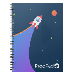 Espiral Caderno de ProdPad "de aqui a Marte"