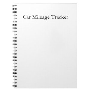 Espiral Caderno de Rastreamento de Quilometragem de Carro