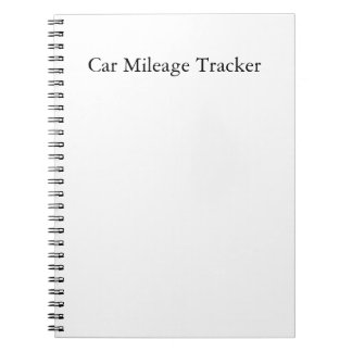 Espiral Caderno de Rastreamento de Quilometragem de Carro
