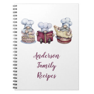Espiral Caderno de Receitas da Família dos Gnomos de Padar