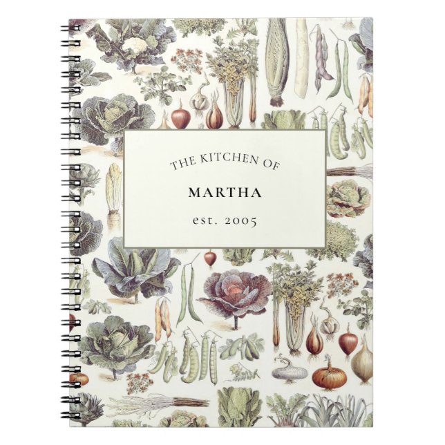 Espiral Caderno de Receitas de Cozinha de Legumes Adolphe  (Frente)