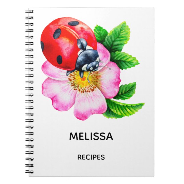 Espiral Caderno de receitas de cozinha personalizado (Frente)