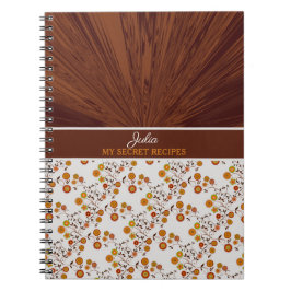 Espiral Caderno de Receitas Secretas de Chocolate Satin/Fl