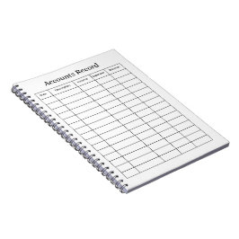 Espiral Caderno de Registro de Contas Razão