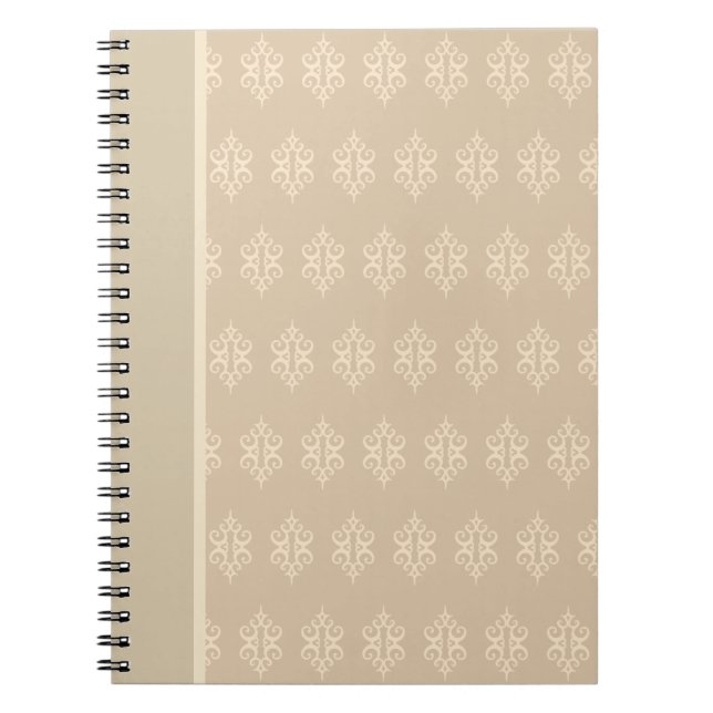 Espiral Caderno de Renda Bege e Creme (Frente)