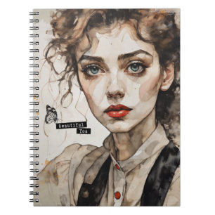Espiral Caderno de retrato em aquarela "Beautiful You"