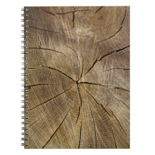Espiral Caderno de seção transversal da foto do carvalho