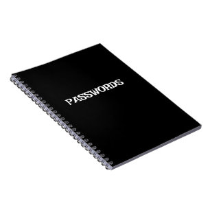 Espiral Caderno de SENHAS Personalizável Elegante