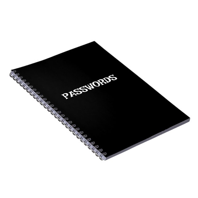 Espiral Caderno de SENHAS Personalizável | Elegante (Lado Direito)