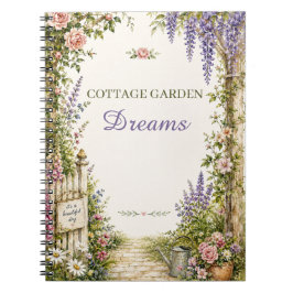 Espiral Caderno de Sonhos de Jardim de Campo Personalizado