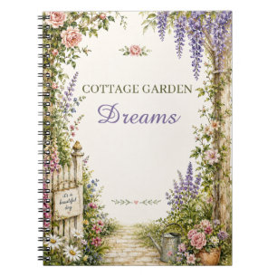 Espiral Caderno de Sonhos de Jardim de Campo Personalizado