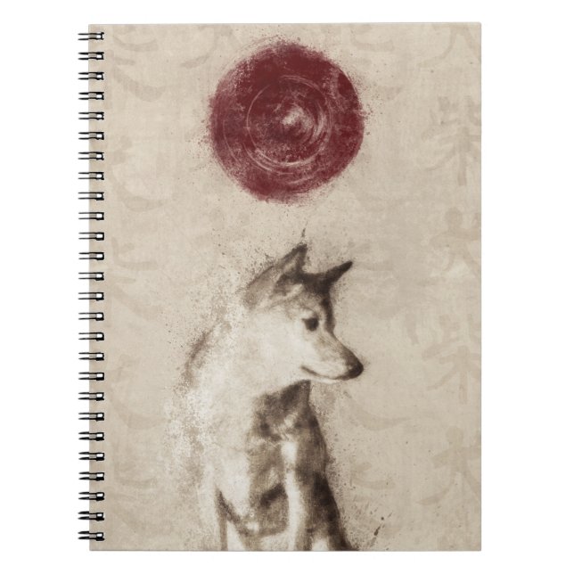 Espiral Caderno de Sun de ascensão Shiba Inu (Frente)