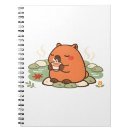 Espiral Caderno de Tempo de Chá do Onsen Fonte Termal Capi