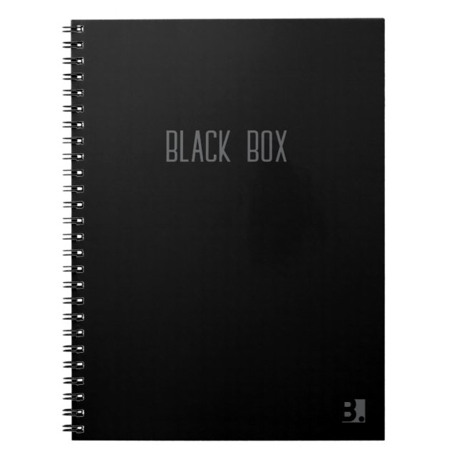 Espiral Caderno de Tipografia Black Box (Frente)